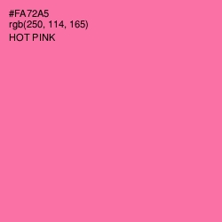 #FA72A5 - Hot Pink Color Image